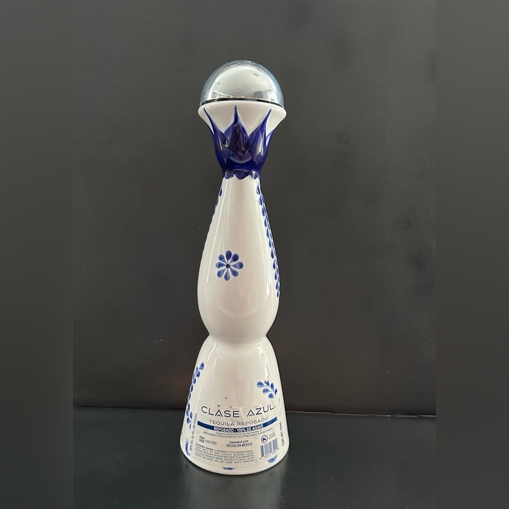 New Empty Clase Azul Tequila Reposado Bottle 750ML Hand Painted Decoration - Picture 2 of 14